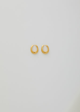 Gold Slim Hinged Hoops