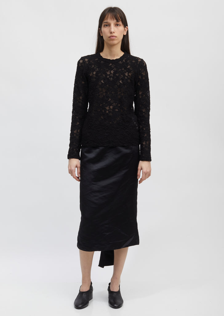 Floral & Mesh Lace Top