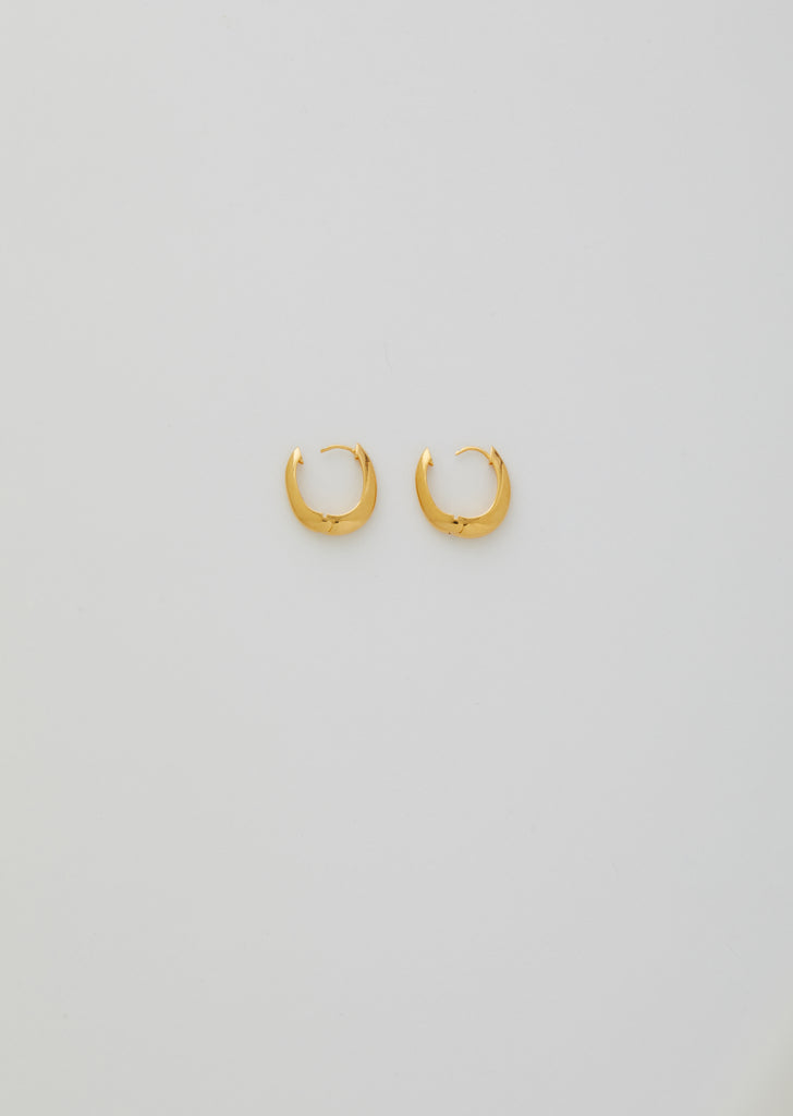 Gold Slim Hinged Hoops