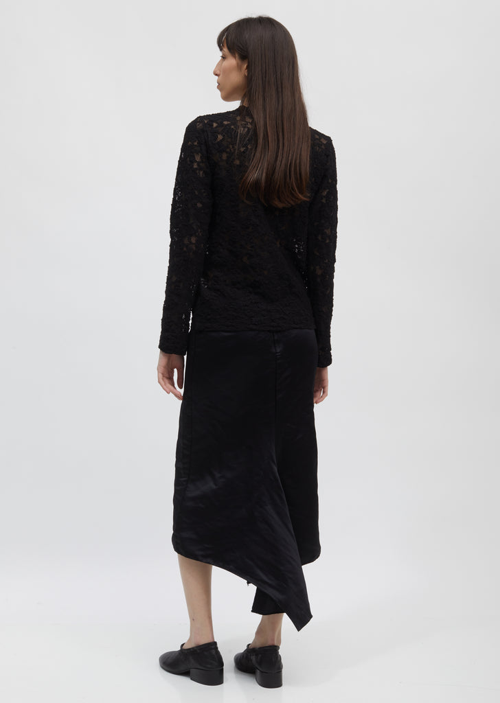 Floral & Mesh Lace Top