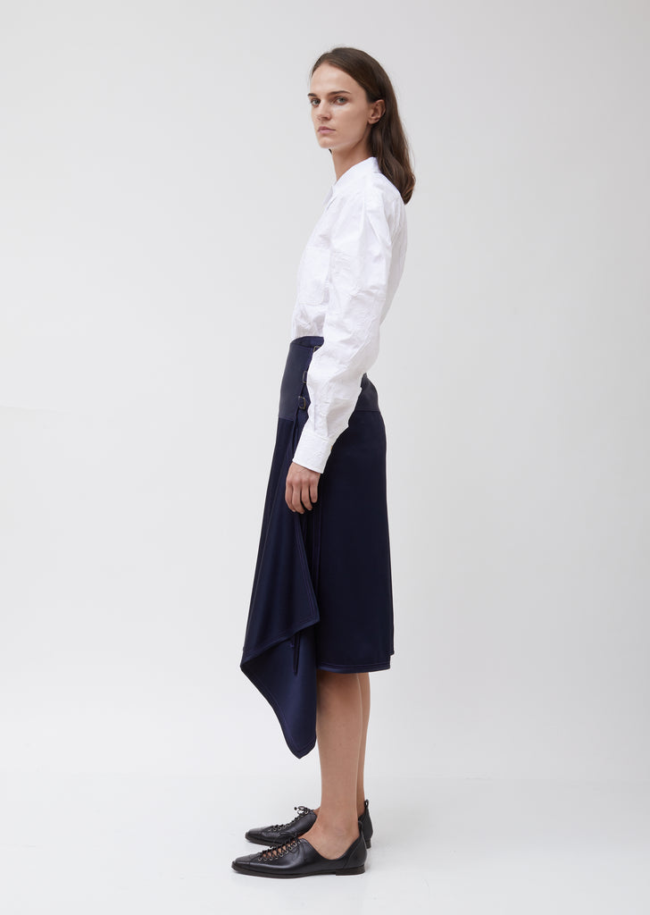 Tamiko Twill Satin Skirt w/ Straps