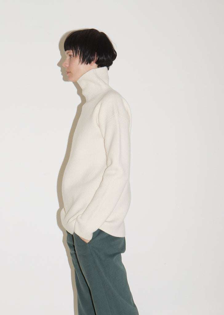 Wolf Merino Felted Turtleneck Sweater