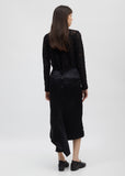 Garment Treated Satin Skirt