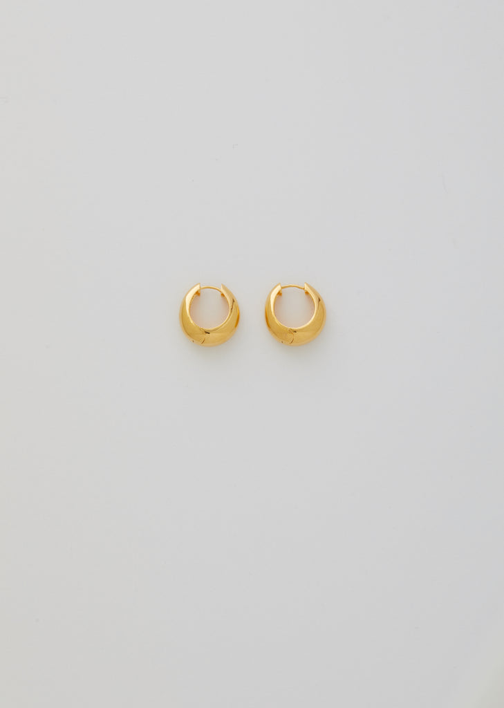 Gold Hinged Hoops, Large