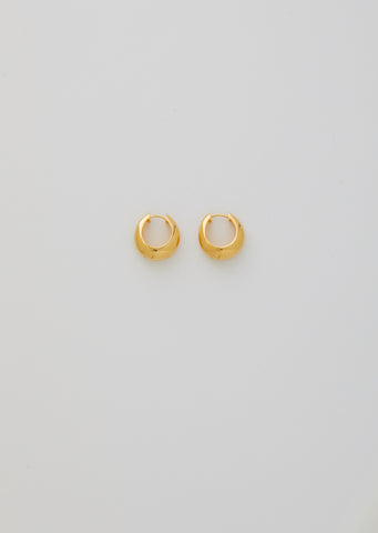 Gold Hinged Hoops, Large