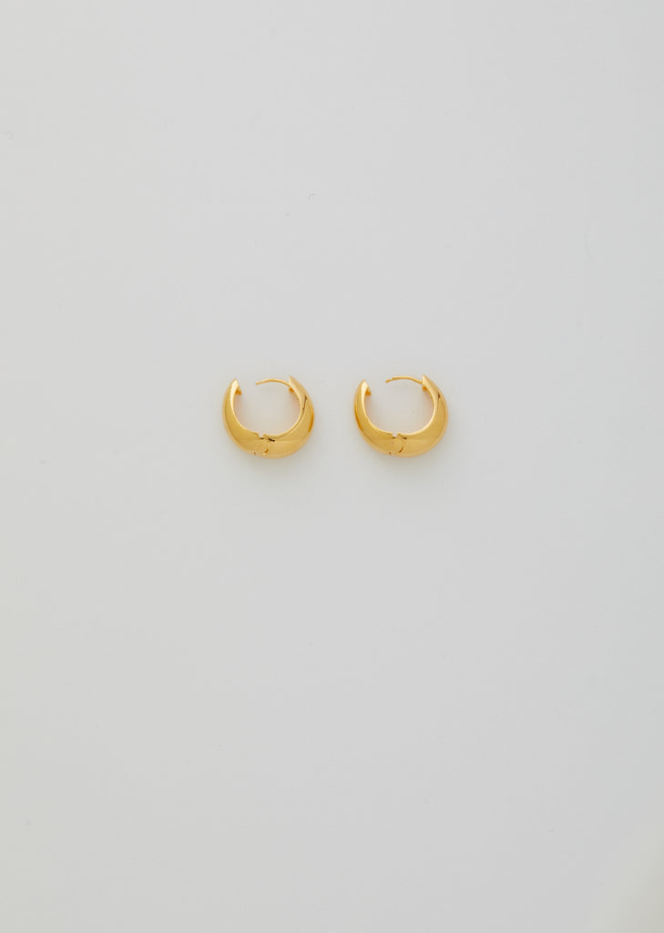 Gold Hinged Hoops, Large