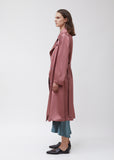 Sigourney Twill Satin DBL Breasted Trench Coat