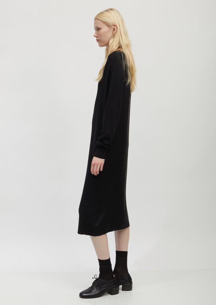 Ribbed Cotton and Silk Sweater Dress