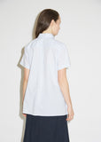 Cotton Gathered Button Front Shirt