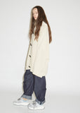 Oversized Ribbed Cotton Cardigan