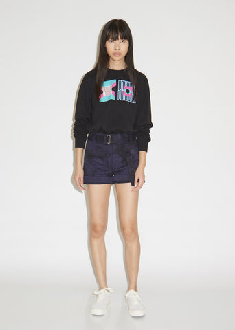 Bleached Dyed Utility Cotton Shorts