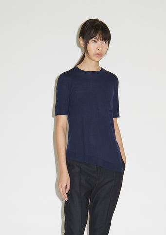 Short Sleeve Merino with Flap Back