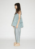 Drawstring Pant with Embroidered Hem