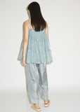 Drawstring Pant with Embroidered Hem