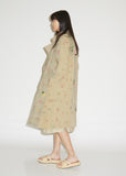 Floral Printed Linen Coat
