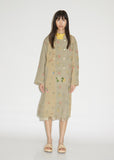 Floral Printed Linen Coat