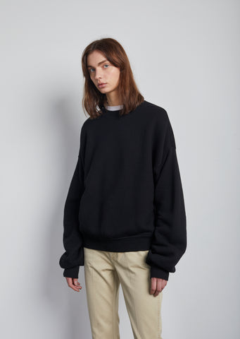 Pleated Sleeve Sweatshirt
