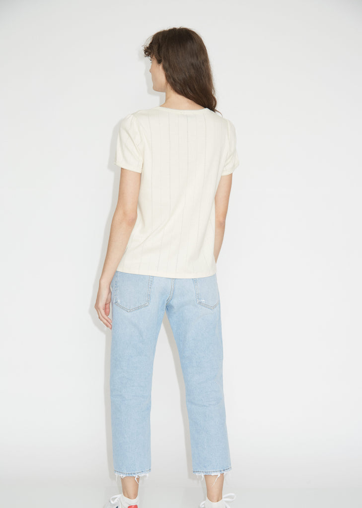Mara Pointelle Knit Tee
