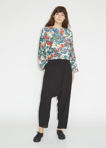 Asymetrical Cotton Silk Pants