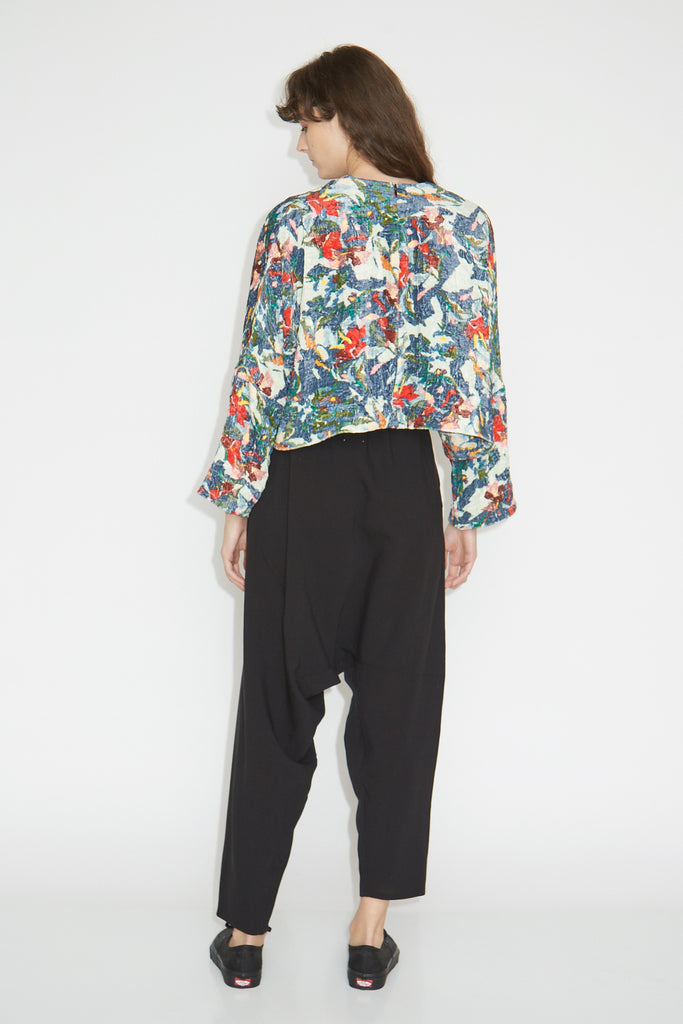 Asymetrical Cotton Silk Pants