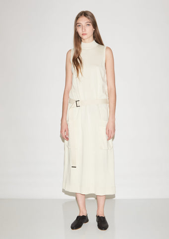 Sleeveless Belted Dress