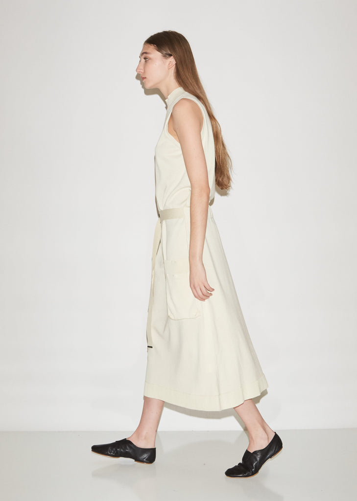 Sleeveless Belted Dress