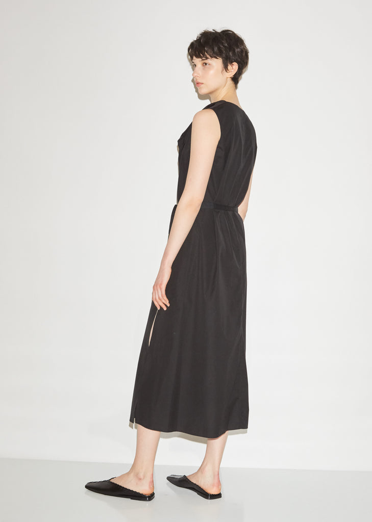 Sleeveless Cotton Cowl Neck Dress