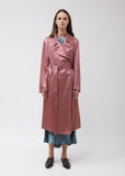 Sigourney Twill Satin DBL Breasted Trench Coat