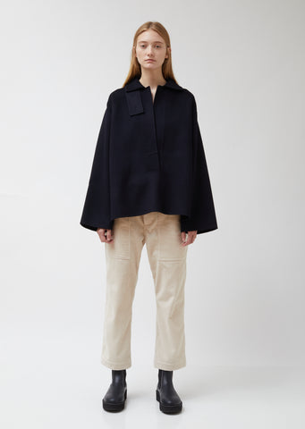 Canton Wool-Cashmere Blend Boxy Pullover Jacket