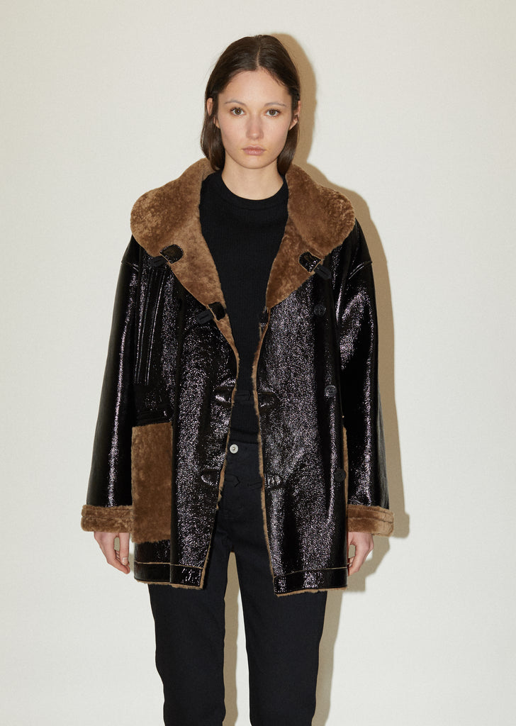 Shearling Mackinaw Coat