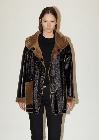 Shearling Mackinaw Coat