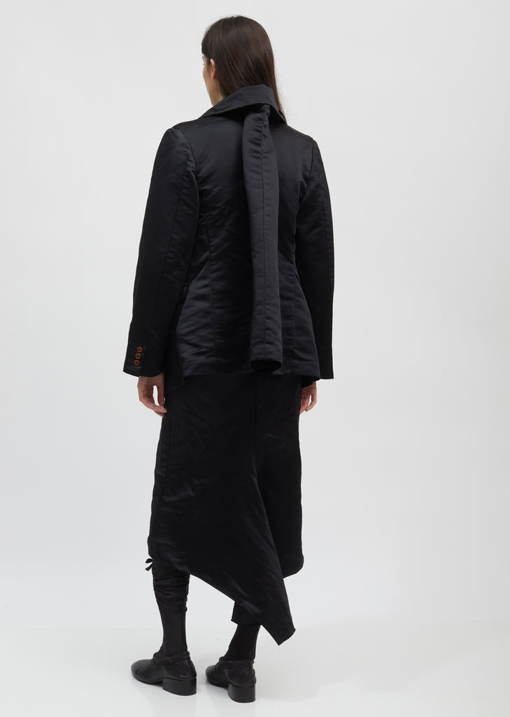 Garment Treated Satin Blazer