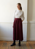 Women Rayon Twill Piped Pocket Flared Skirt