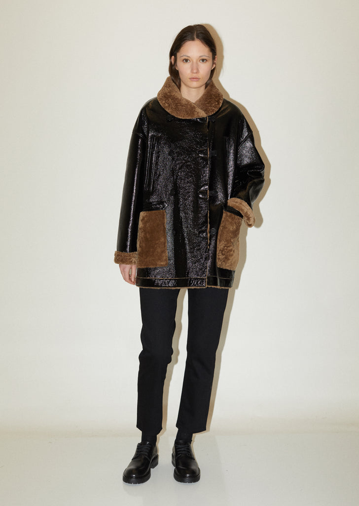 Shearling Mackinaw Coat