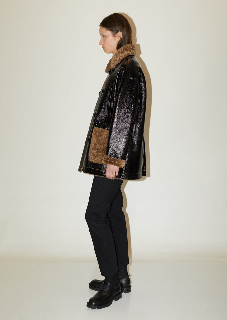 Shearling Mackinaw Coat