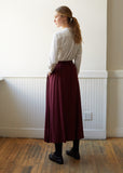 Women Rayon Twill Piped Pocket Flared Skirt