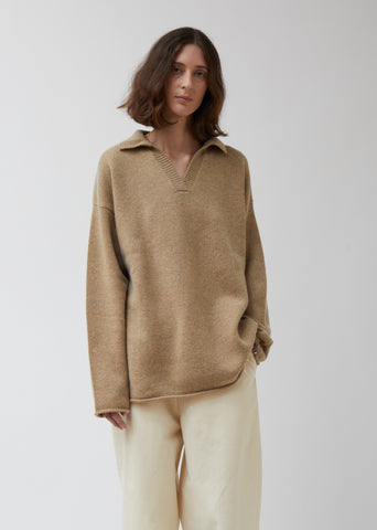 Jules Collared V-Neck Sweater