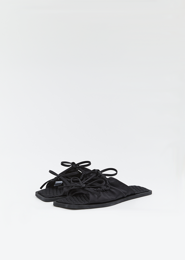 Eco-Satin Tie Sandals