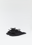 Eco-Satin Tie Sandals