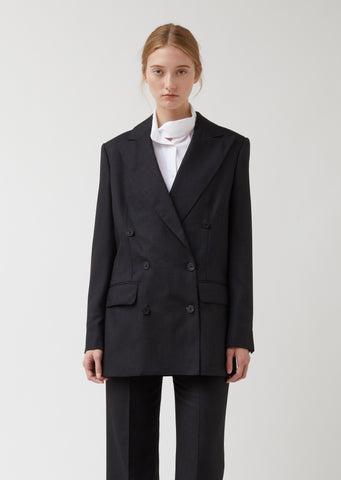Suiting Tailored Silk-Wool Blend Blazer