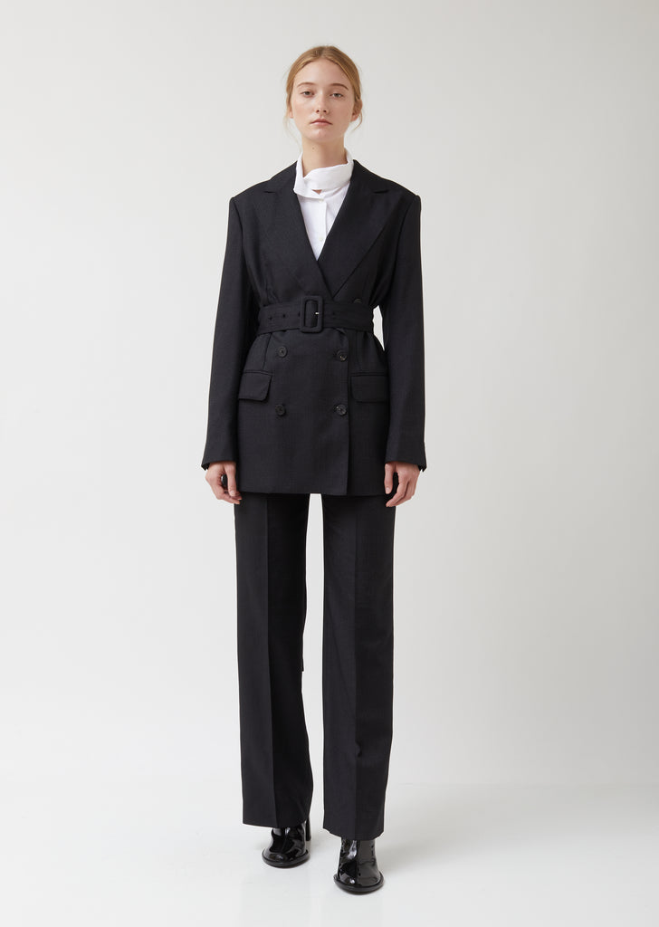 Suiting Tailored Silk-Wool Blend Blazer