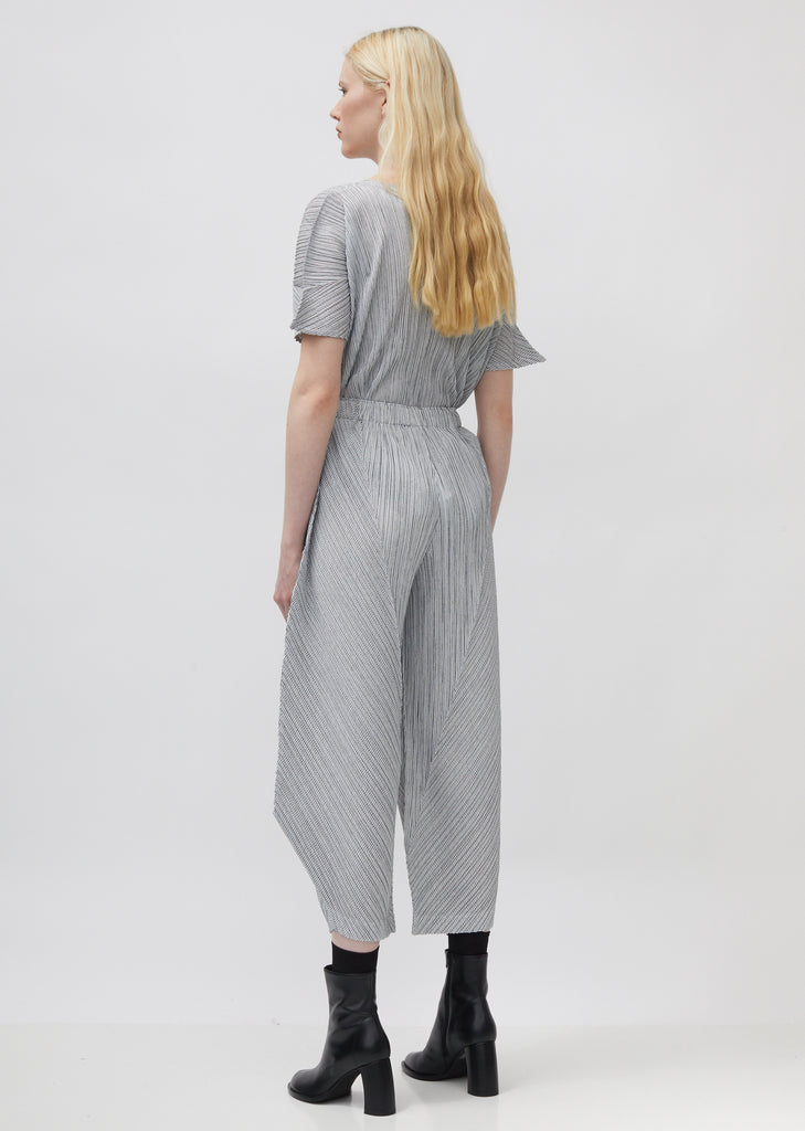 Pleated Angled Trousers