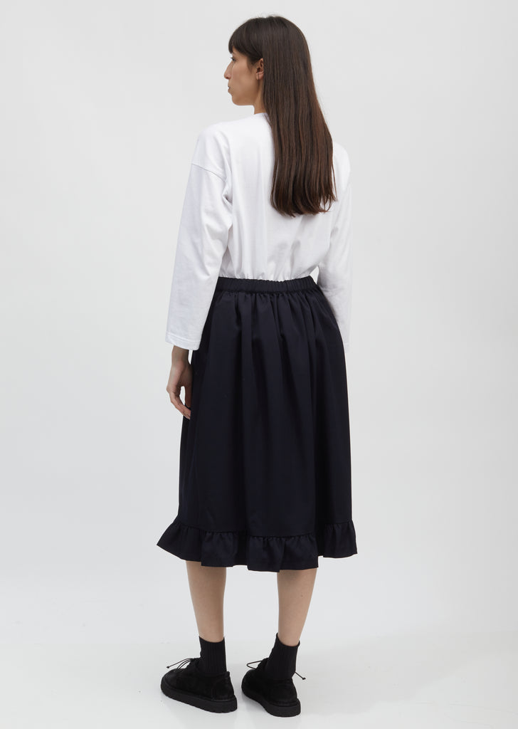 Ruffled Hem Drawstring Skirt