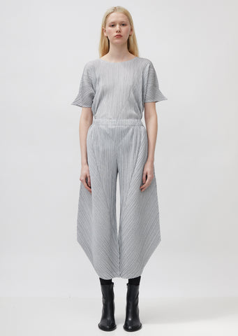 Pleated Angled Trousers