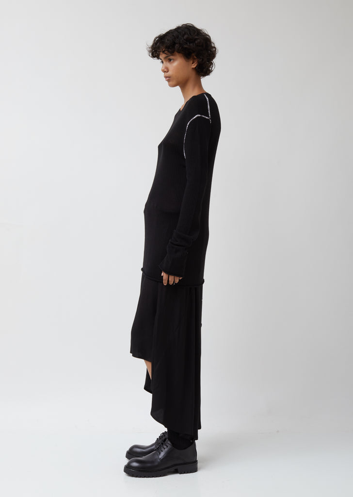 Sweater with Contrast Stitch