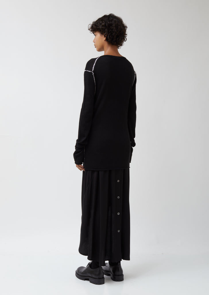 Sweater with Contrast Stitch