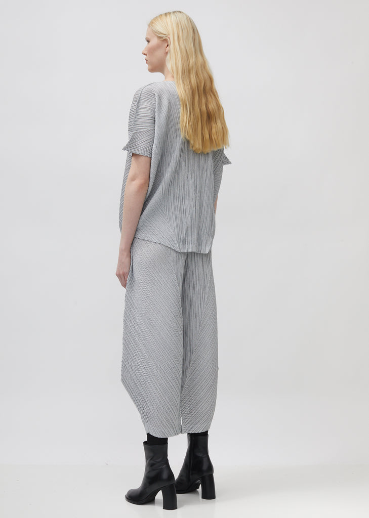 Pleated Angled Blouse