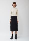 Wool Cotton Blend Utility Skirt