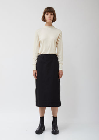 Wool Cotton Blend Utility Skirt