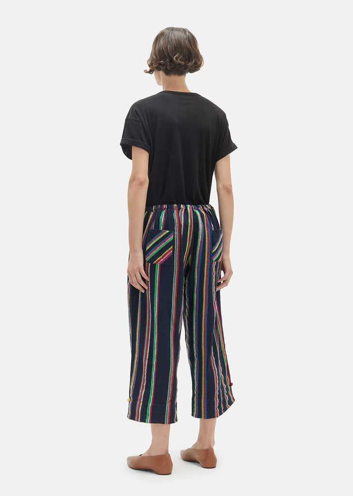 Striped Wool Drawstring Trouser